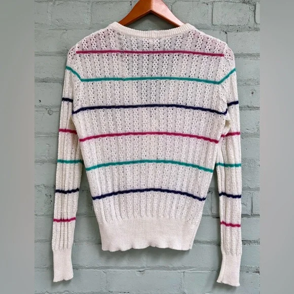 Vintage Striped V-neck Cardigan - Picture 6 of 7